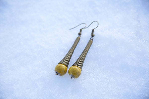 Handcrafted ceramic beads earring