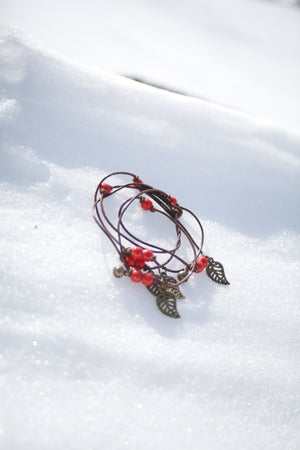 Handcrafted ceramic beads bracelet