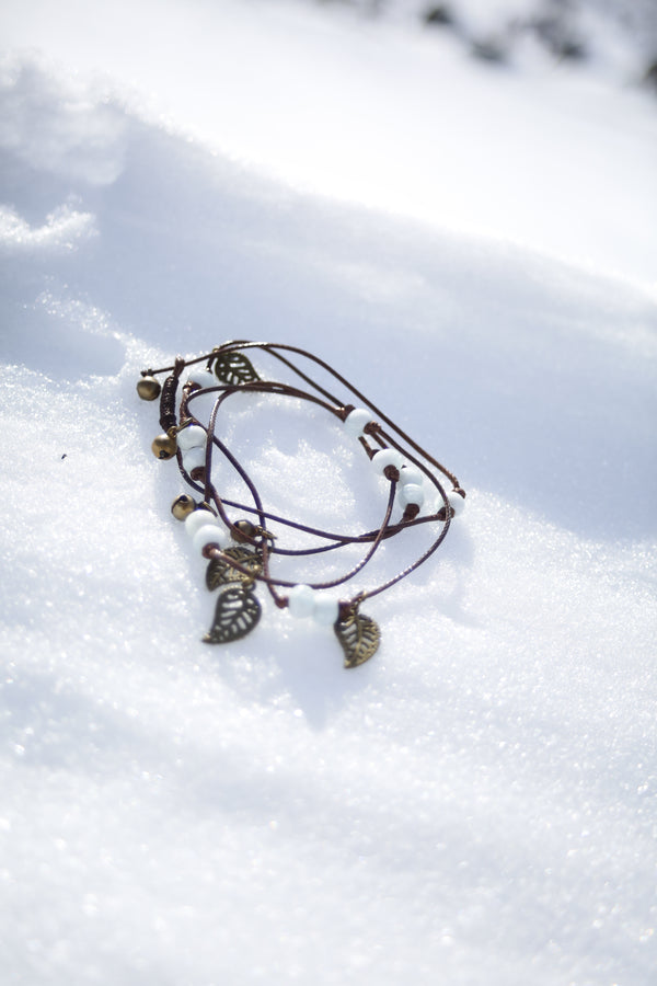 Handcrafted ceramic beads bracelet