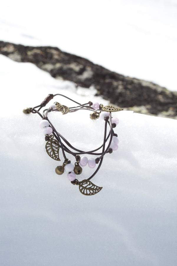 Handcrafted ceramic beads bracelet