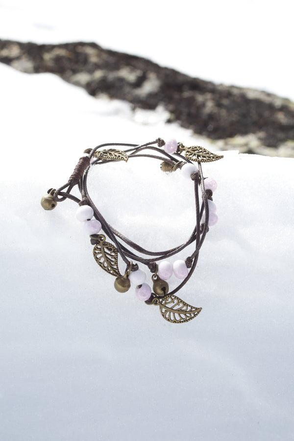 Handcrafted ceramic beads bracelet