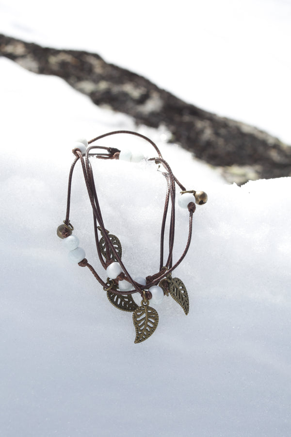 Handcrafted ceramic beads bracelet